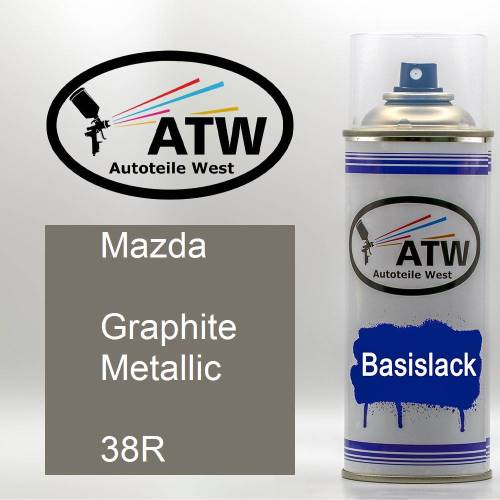 Mazda, Graphite Metallic, 38R: 400ml Sprühdose, von ATW Autoteile West.